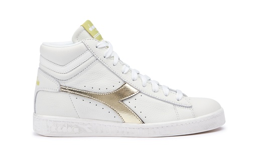 Hoge sneaker game wit/goud